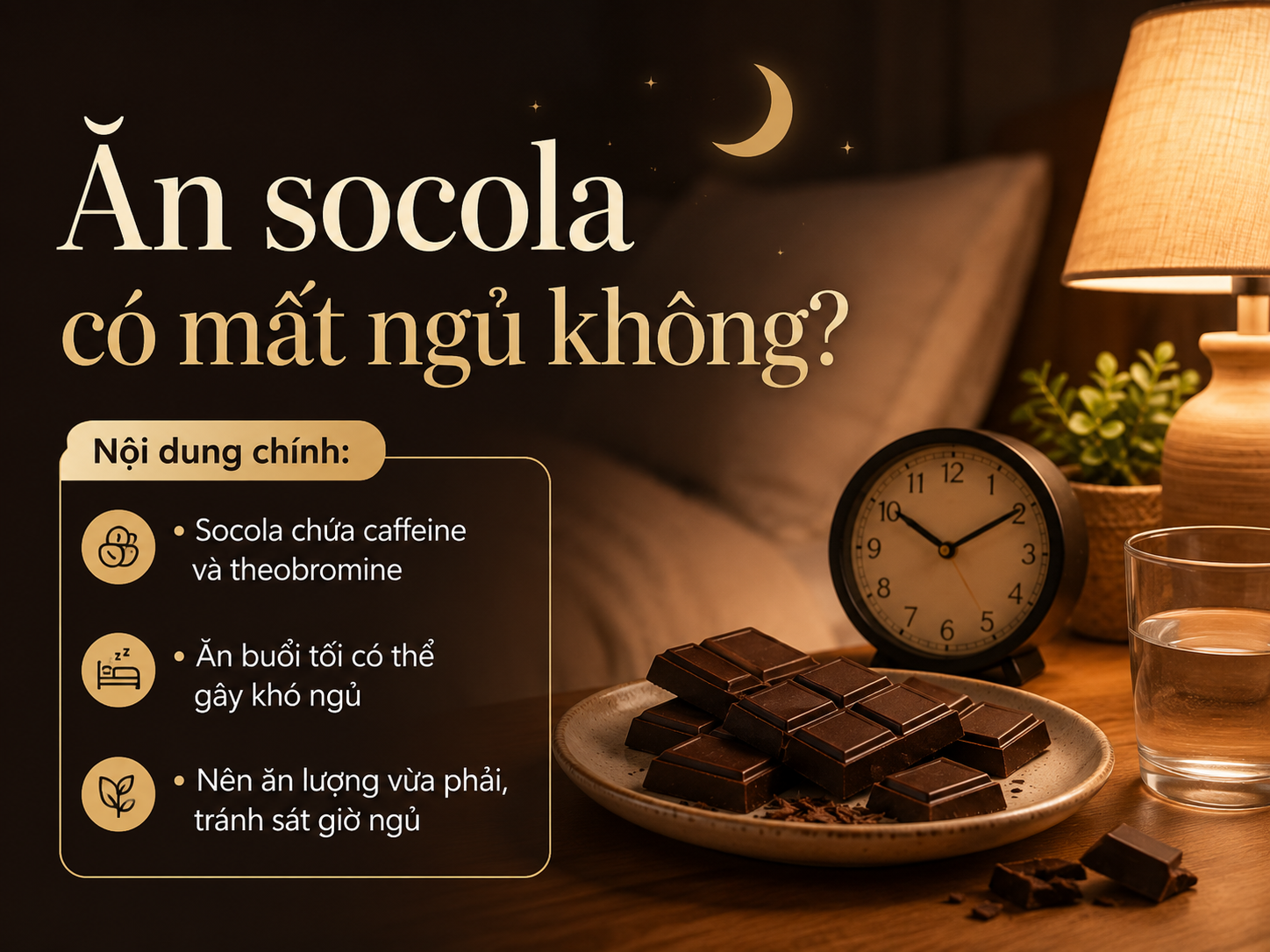 ăn socola có mất ngủ không